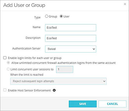 Screen shot of the Add User or Group dialog box